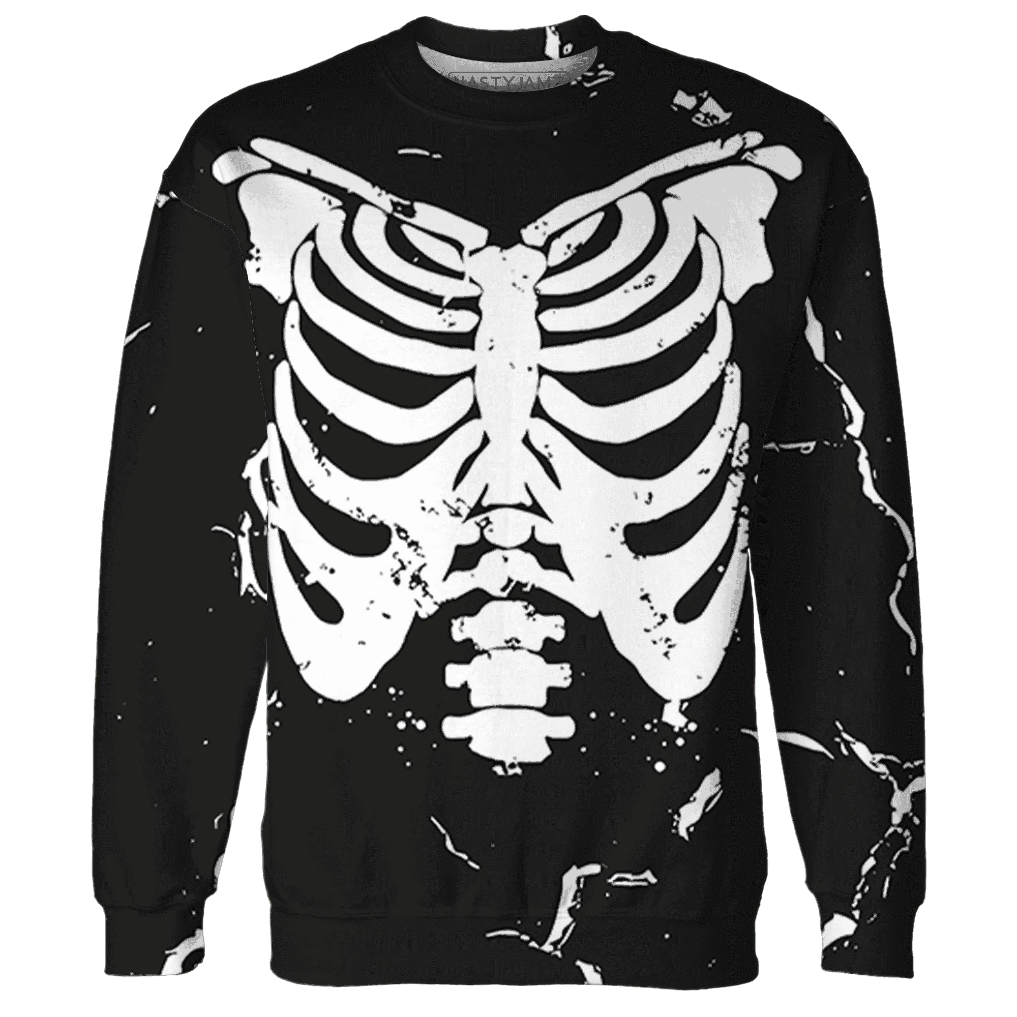 White-Thunder-4s-Sweatshirt-Match-Skeleton-Y2k-3D