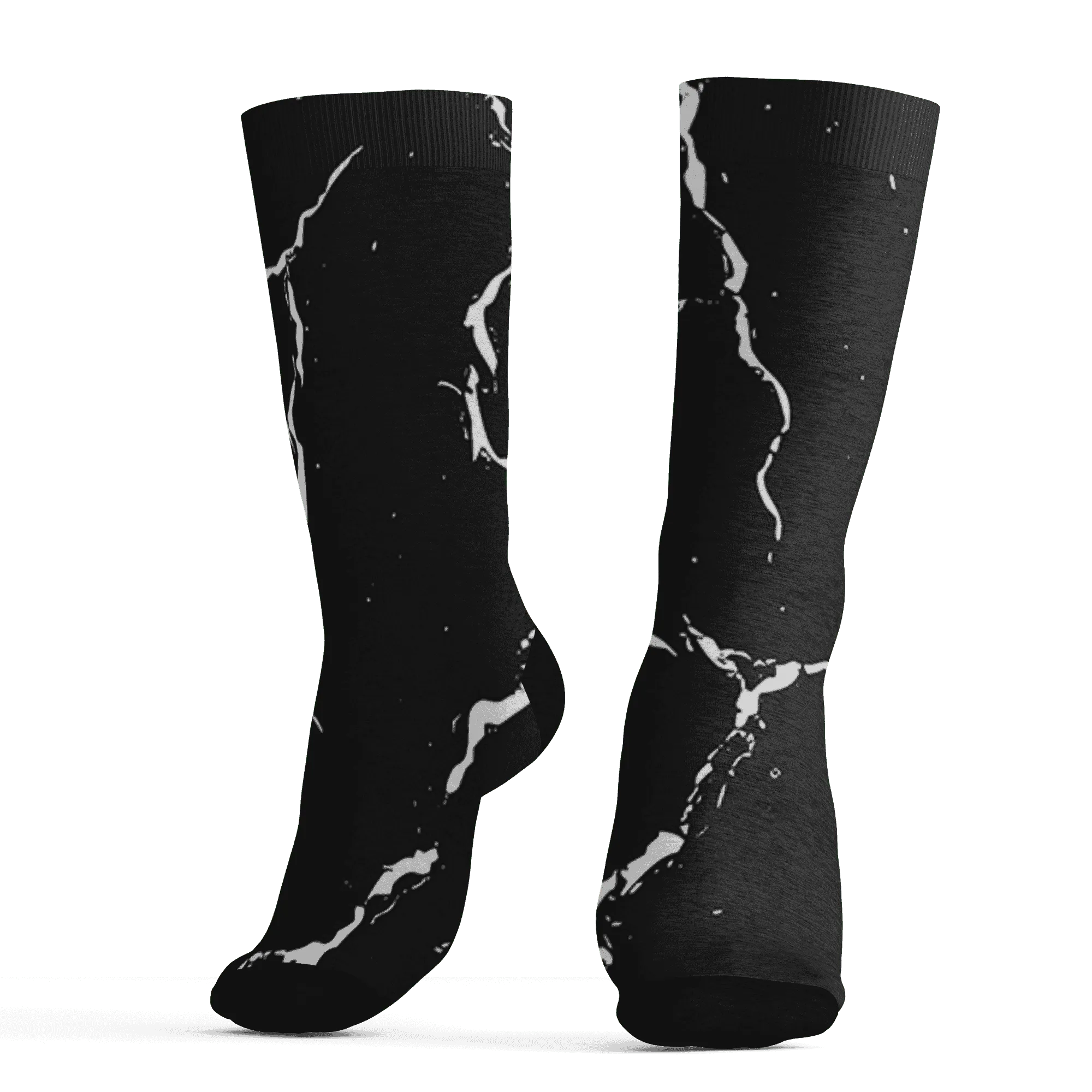 White-Thunder-4s-Socks-Match-Skeleton-Y2k-3D