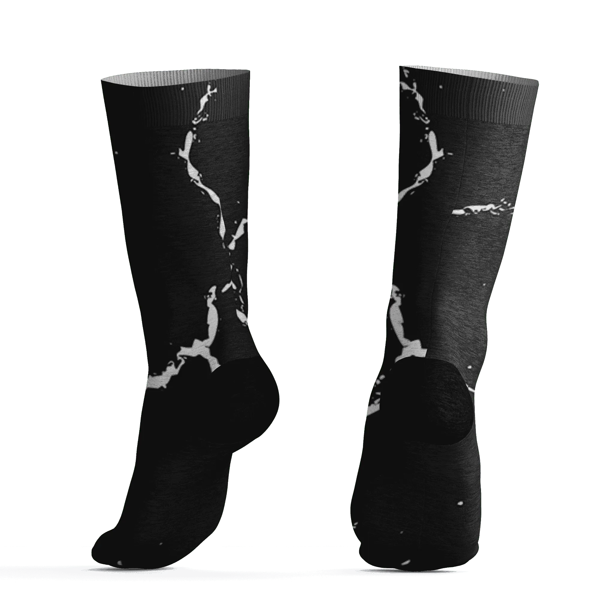 White-Thunder-4s-Socks-Match-Skeleton-Y2k-3D