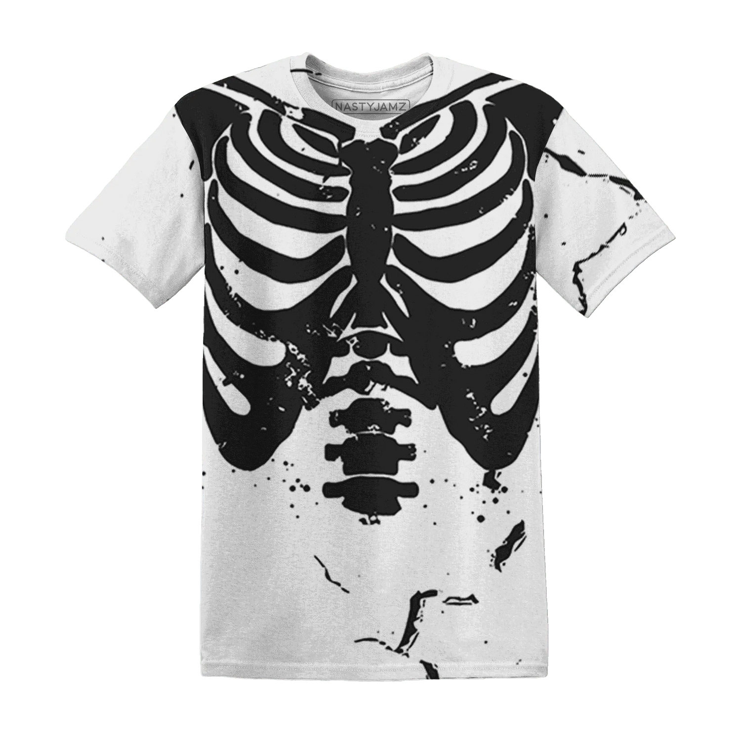 Reverse-Oreo-6s-T-Shirt-Match-Skeleton-Y2k-3D