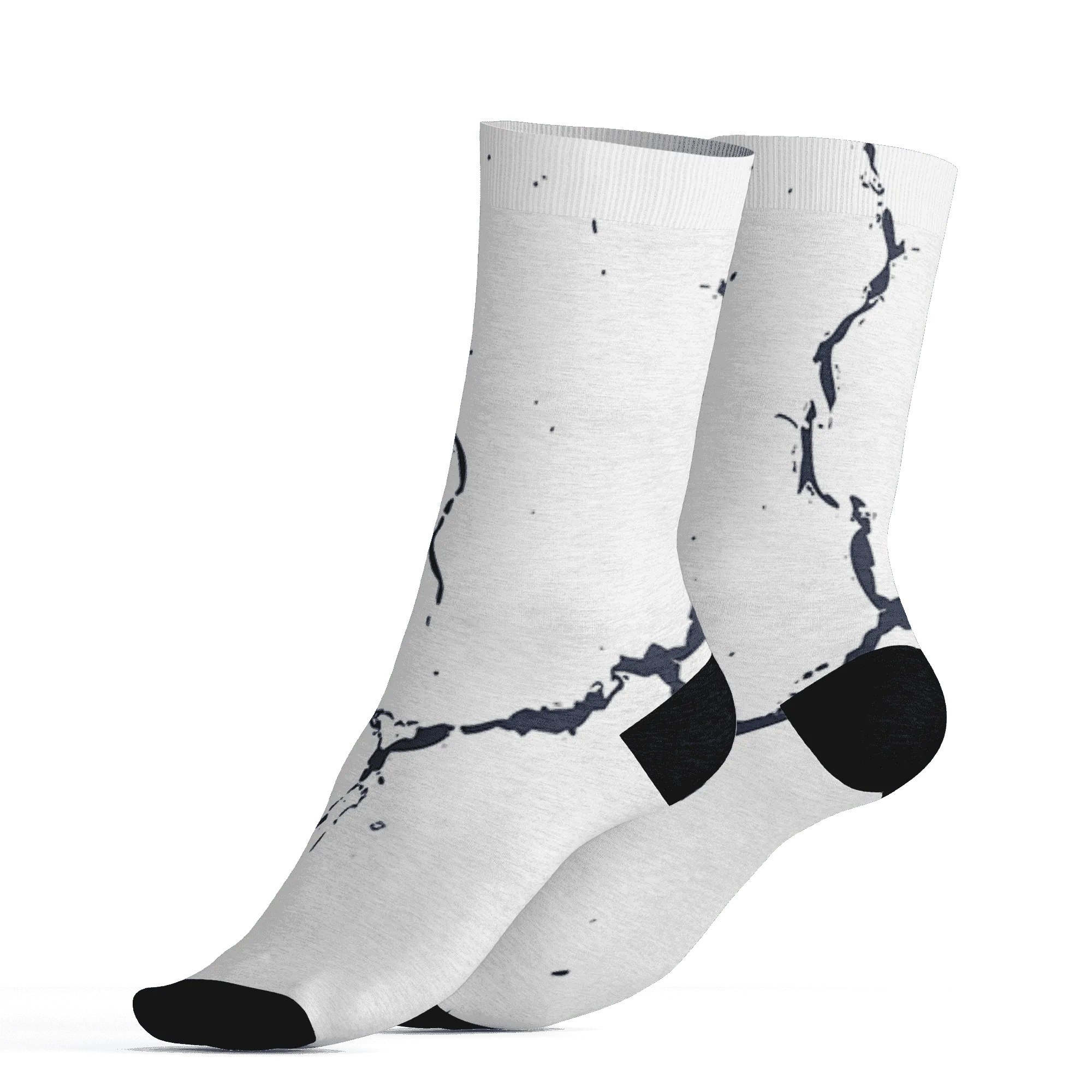 White-Navy-6s-Socks-Match-Skeleton-Y2k-3D