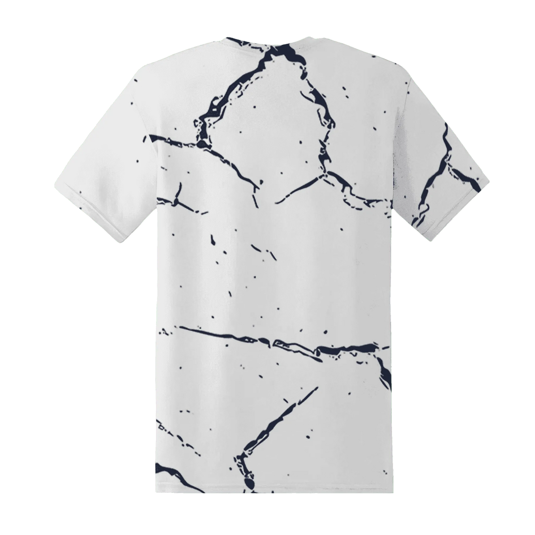 White-Navy-6s-T-Shirt-Match-Skeleton-Y2k-3D