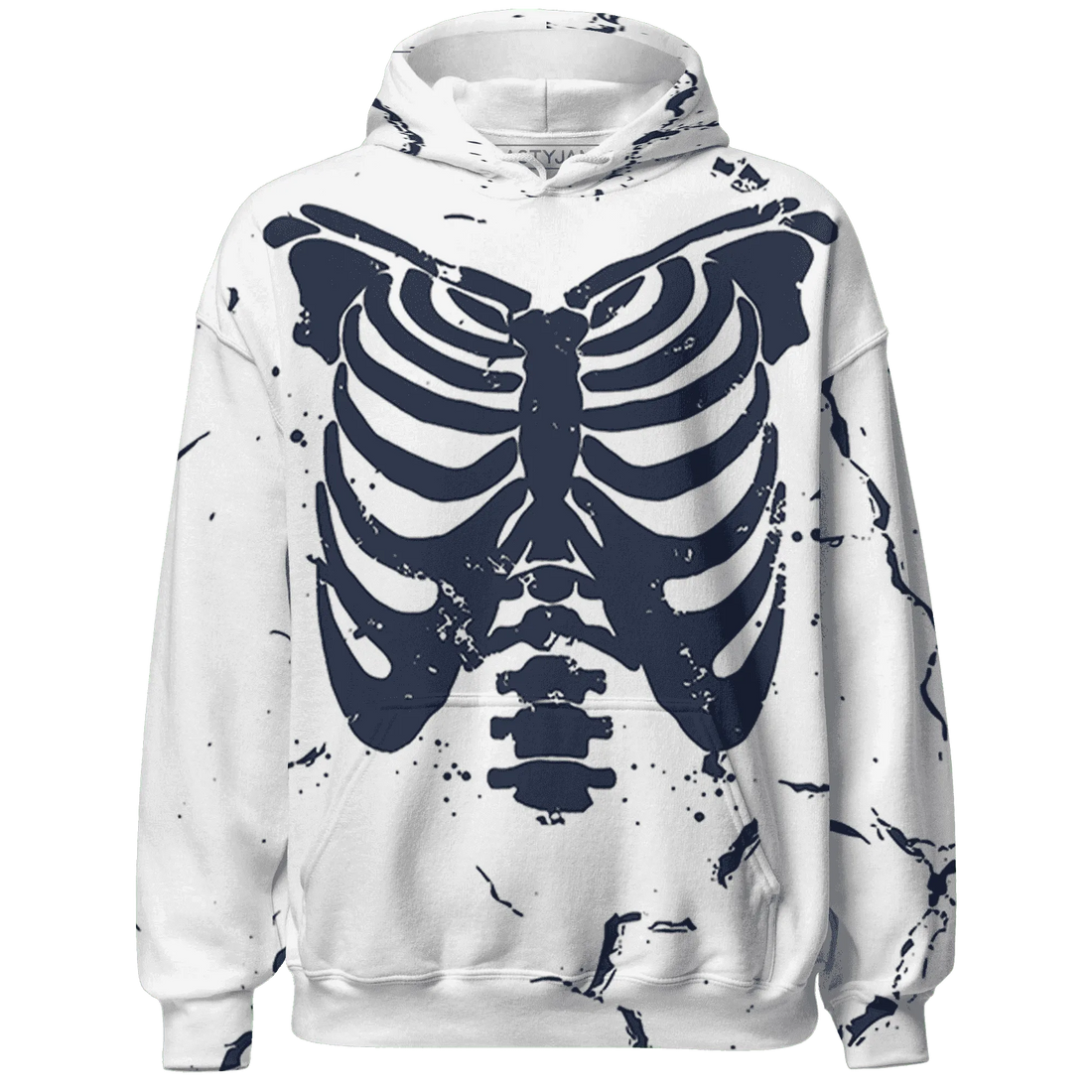 White-Navy-6s-Hoodie-Match-Skeleton-Y2k-3D