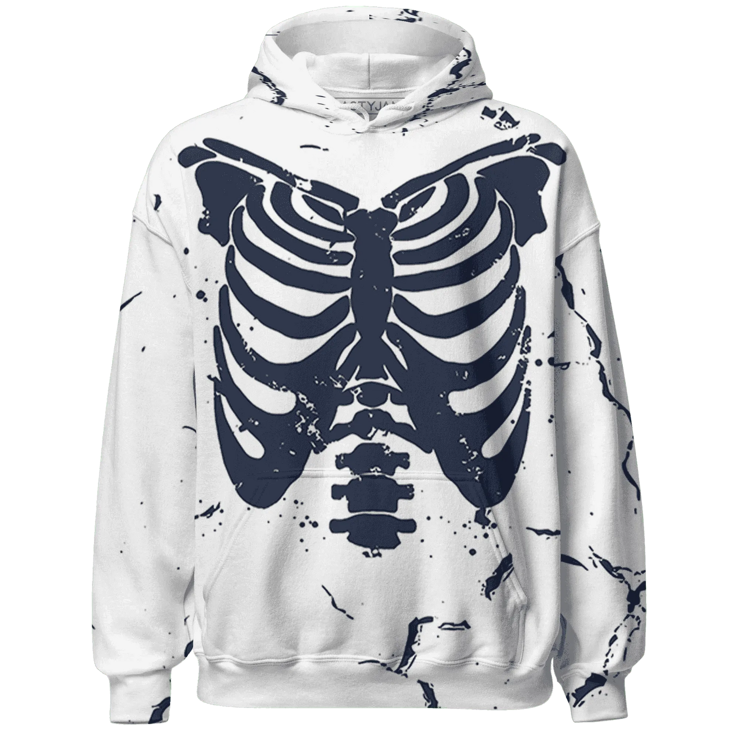 White-Navy-6s-Hoodie-Match-Skeleton-Y2k-3D