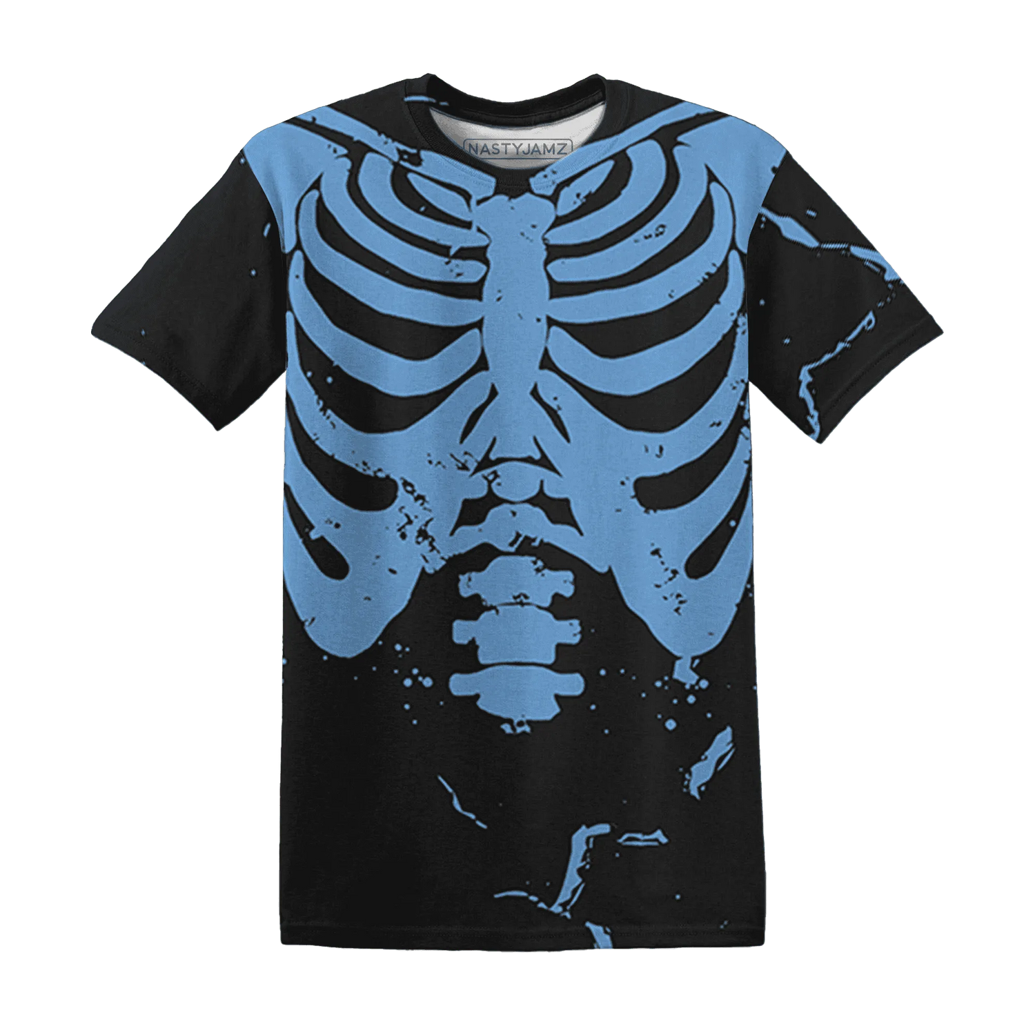 AM-Plus-Black-Univercitii-Blue-T-Shirt-Match-Skeleton-Y2k-3D