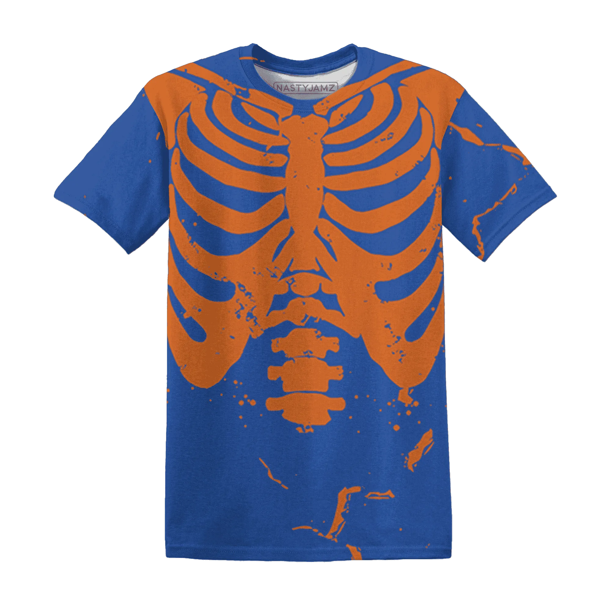 Dunk-Low-Knicks-T-Shirt-Match-Skeleton-Y2k-3D