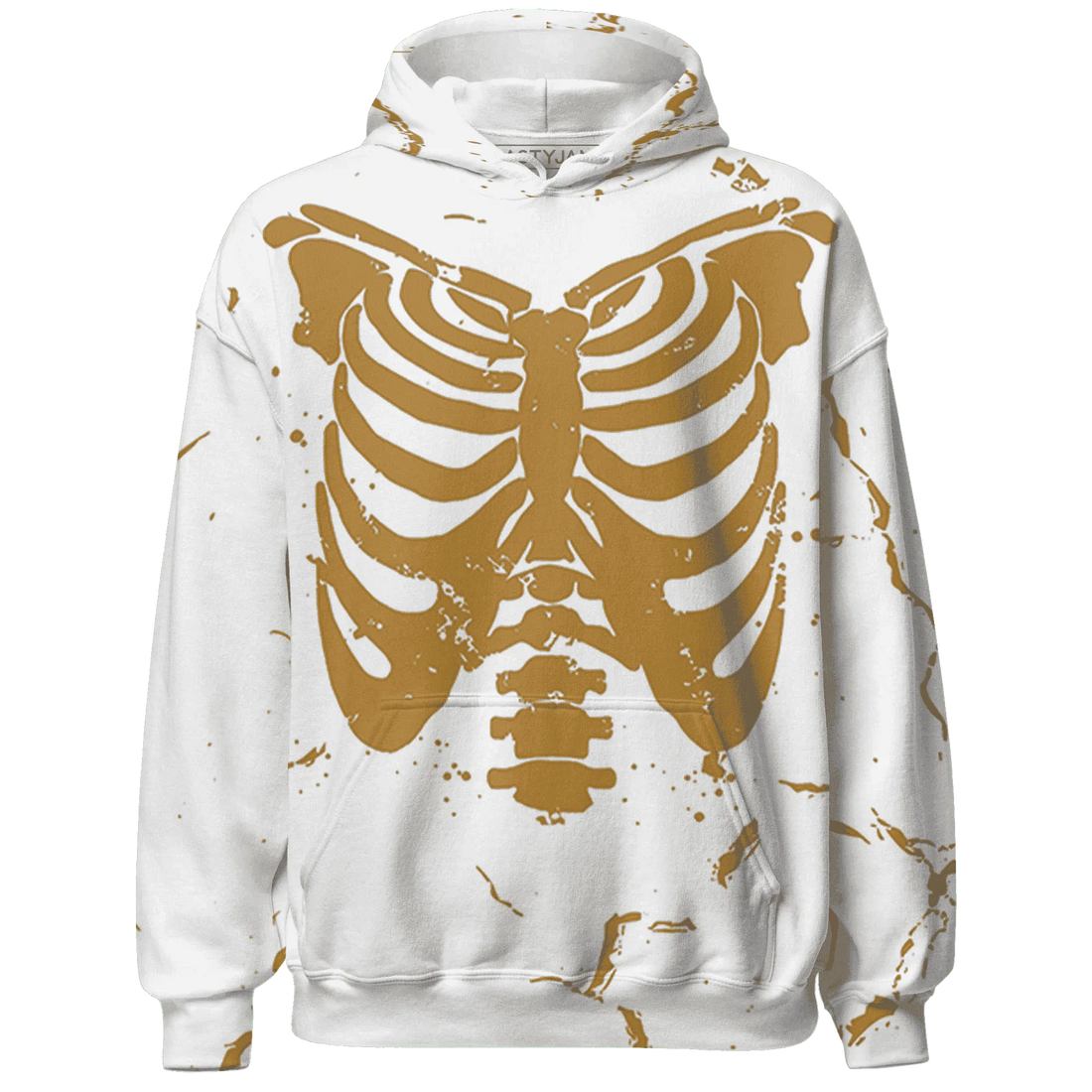 Wheat-13s-Hoodie-Match-Skeleton-Y2k-3D