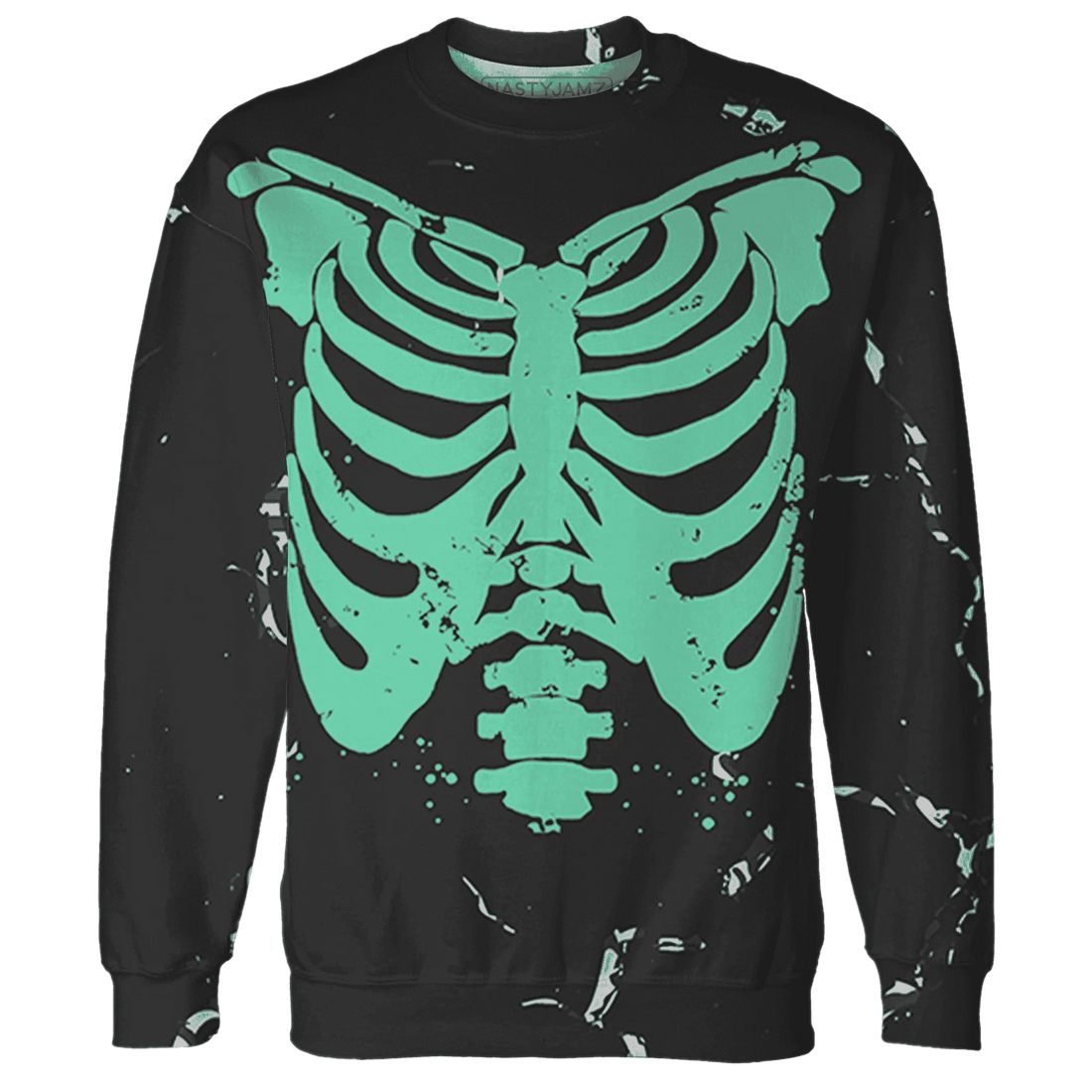 Green-Glow-3s-Sweatshirt-Match-Skeleton-Y2k-3D