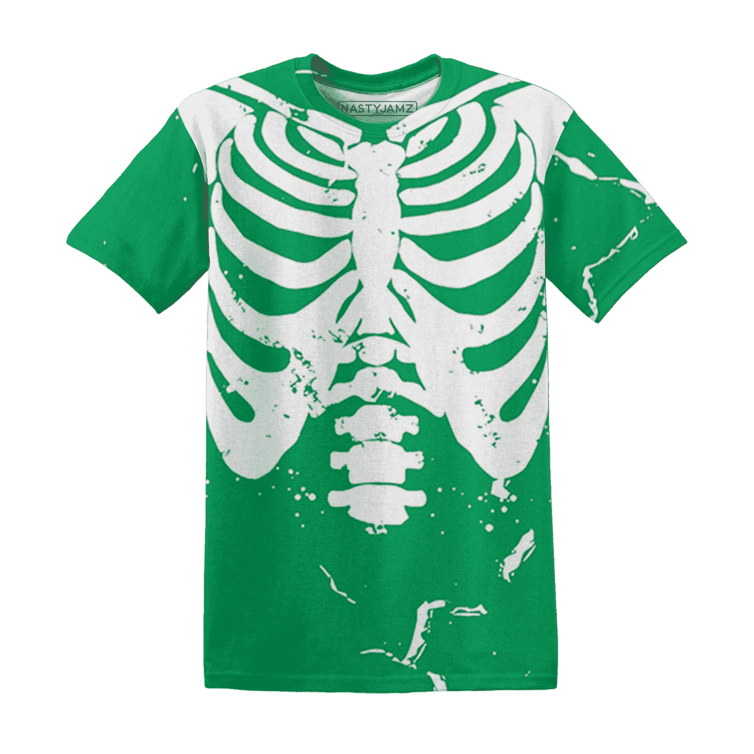 Lucky-Green-5s-T-Shirt-Match-Skeleton-Y2k-3D