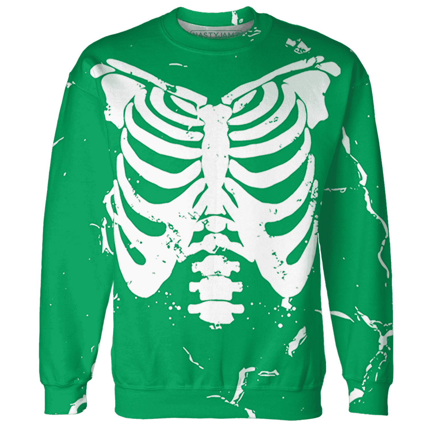 Lucky-Green-5s-Sweatshirt-Match-Skeleton-Y2k-3D
