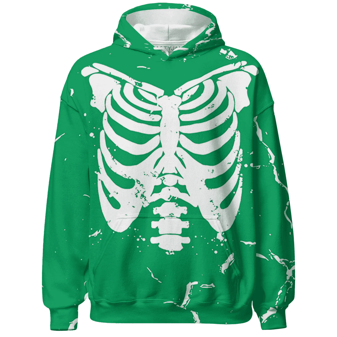 Lucky-Green-5s-Hoodie-Match-Skeleton-Y2k-3D
