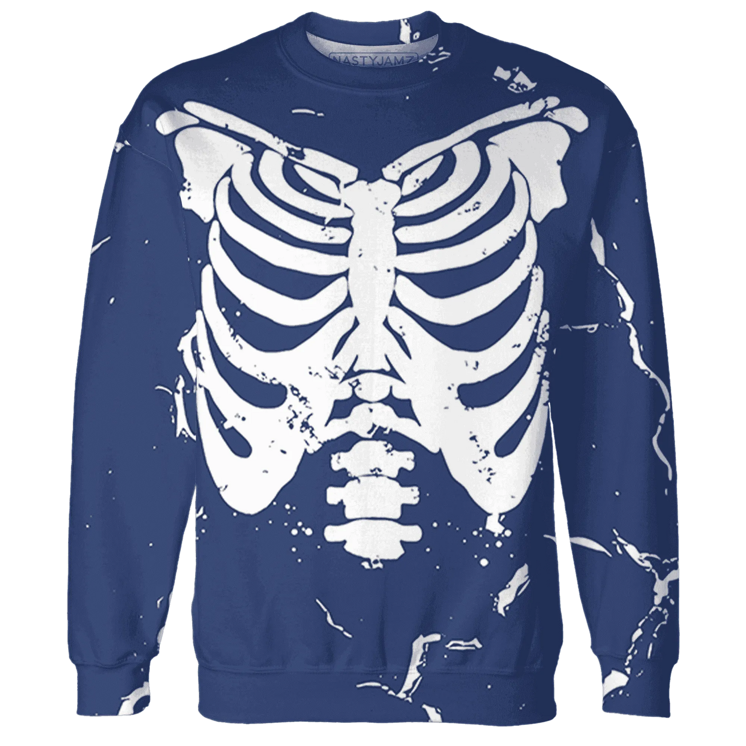 Midnight-Navy-5s-Sweatshirt-Match-Skeleton-Y2k-3D