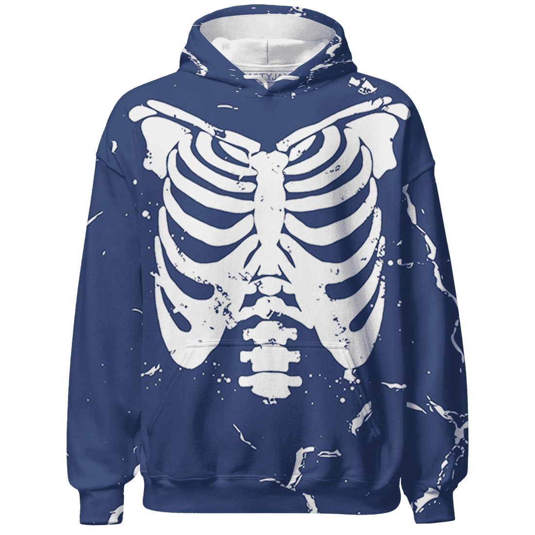 Midnight-Navy-5s-Hoodie-Match-Skeleton-Y2k-3D