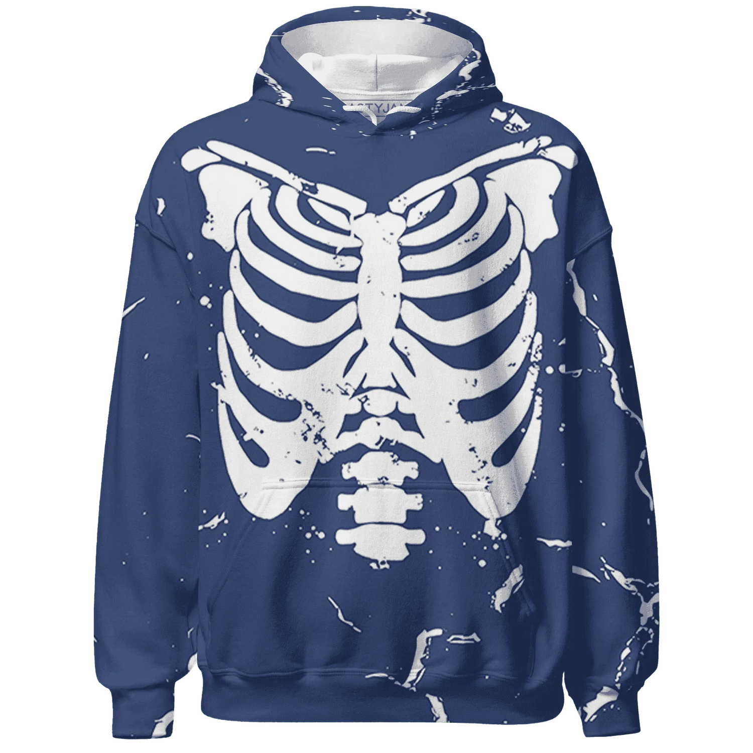 Midnight-Navy-5s-Hoodie-Match-Skeleton-Y2k-3D