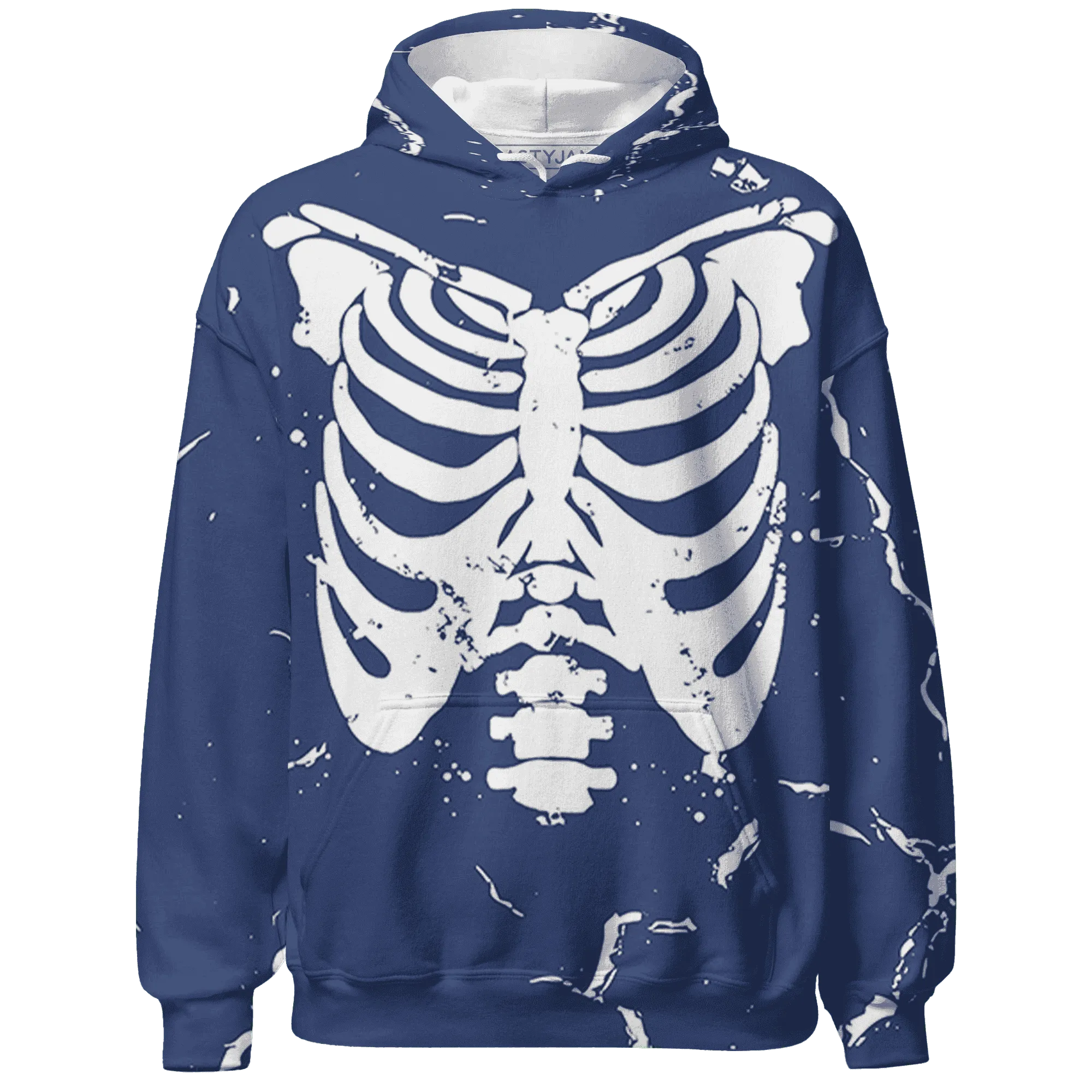 Midnight-Navy-5s-Hoodie-Match-Skeleton-Y2k-3D