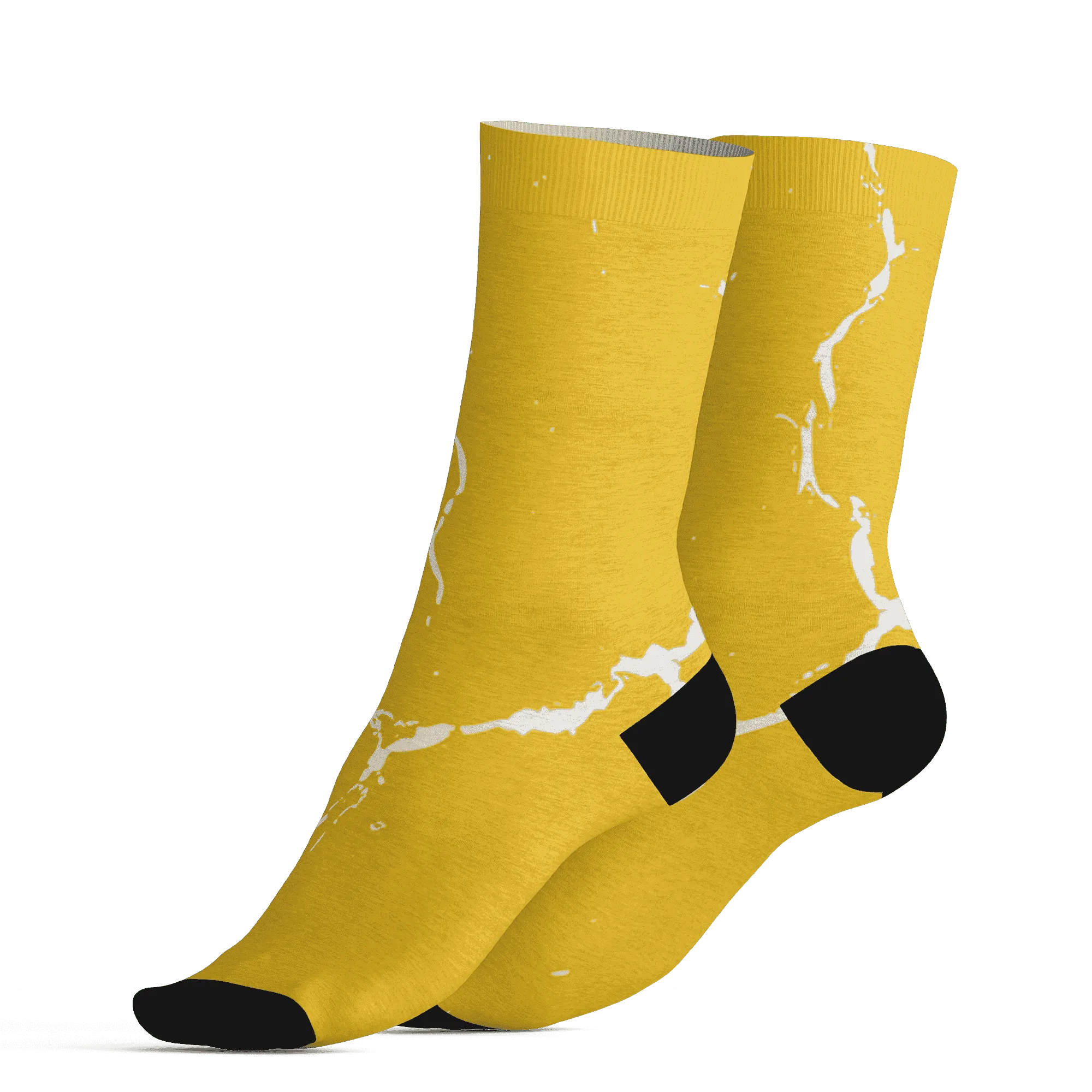 Yellow-Ochre-6s-Socks-Match-Skeleton-Y2k-3D