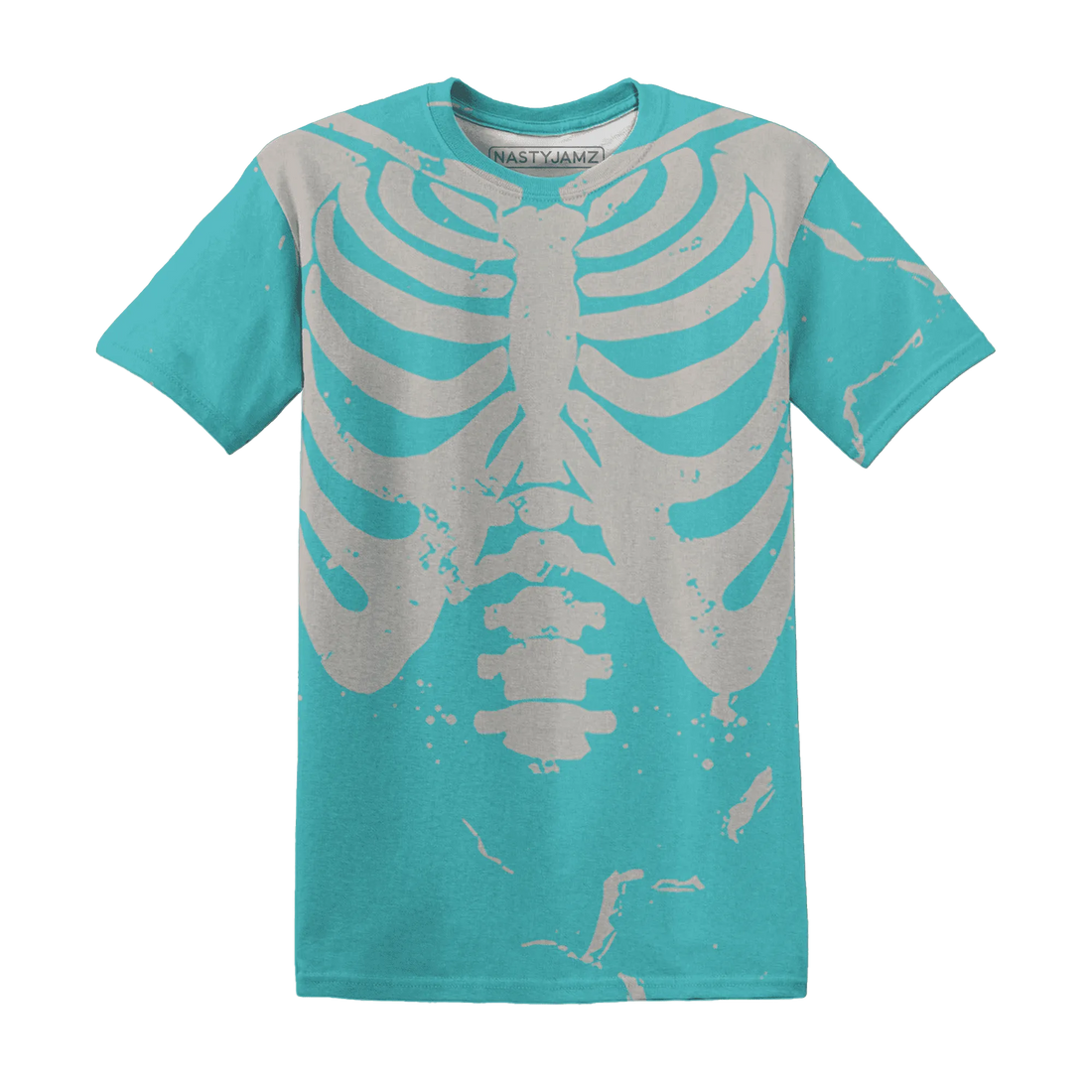 NBL-Cyan-Burst-9060-T-Shirt-Match-Skeleton-Y2k-3D