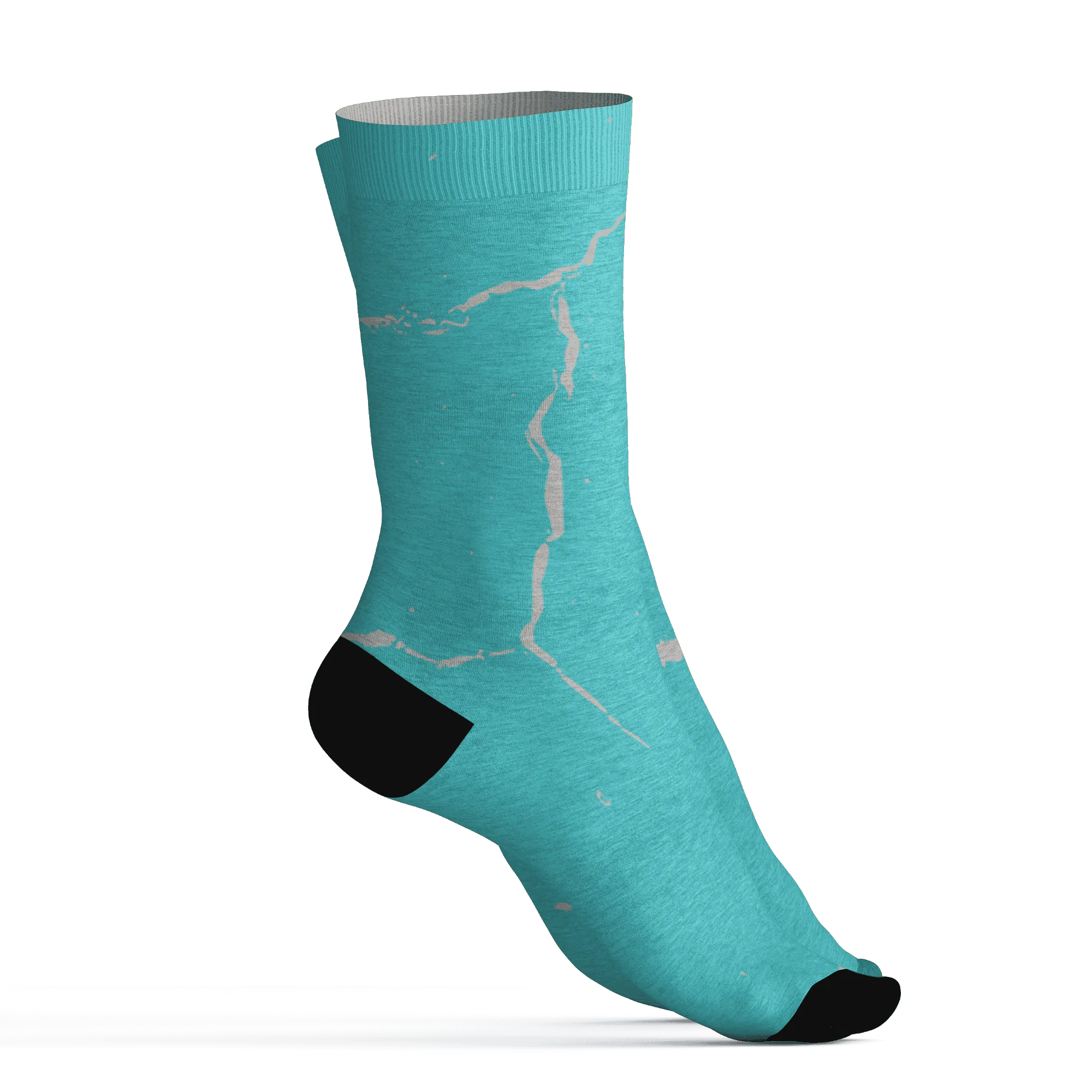 NBL-Cyan-Burst-9060-Socks-Match-Skeleton-Y2k-3D