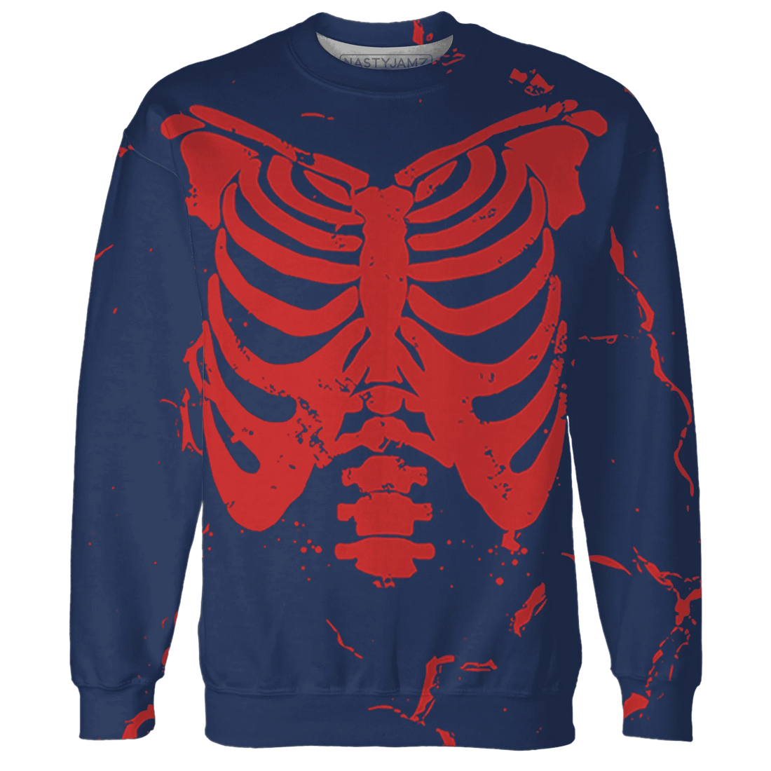 VaporMax-Air-Plus-Midnight-Navy-Gold-Black-Sweatshirt-Match-Skeleton-Y2k-3D