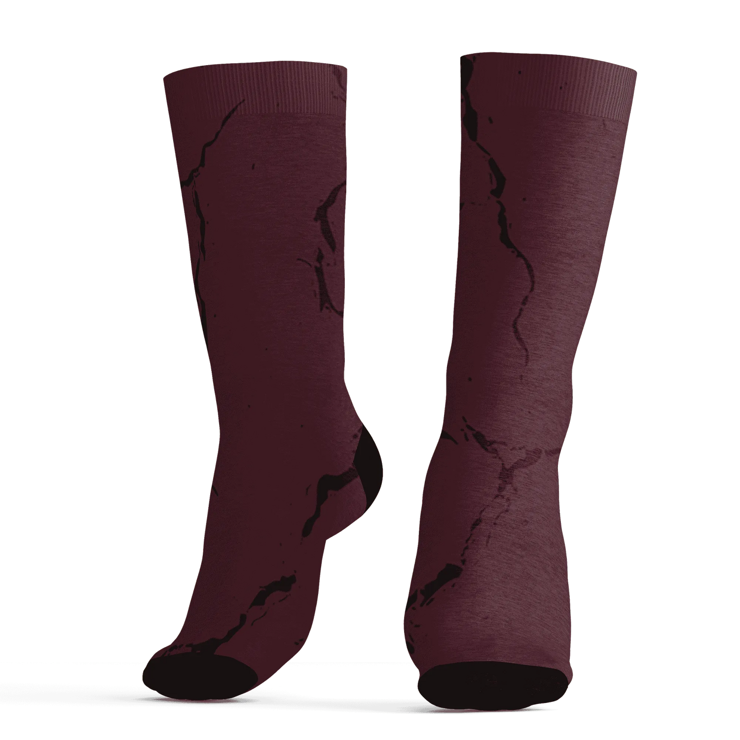 VaporMax-Night-Maron-Burgundy-Socks-Match-Skeleton-Y2k-3D