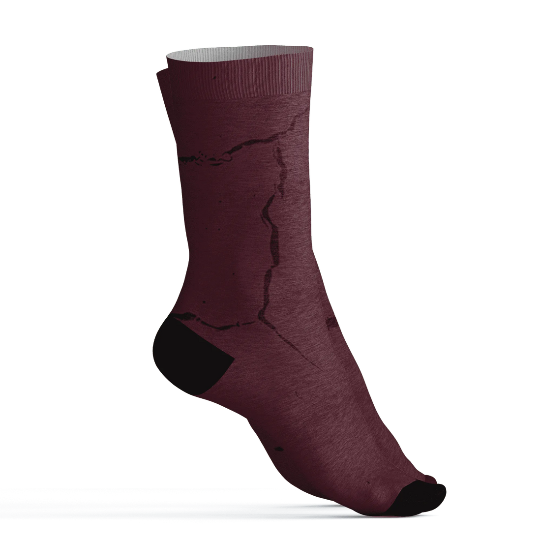 VaporMax-Night-Maron-Burgundy-Socks-Match-Skeleton-Y2k-3D
