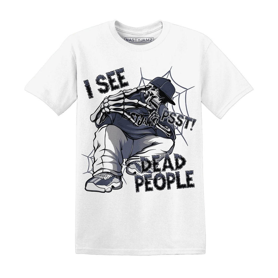 Low-Diffused-Blue-11s-T-Shirt-Match-Skull-Whisper