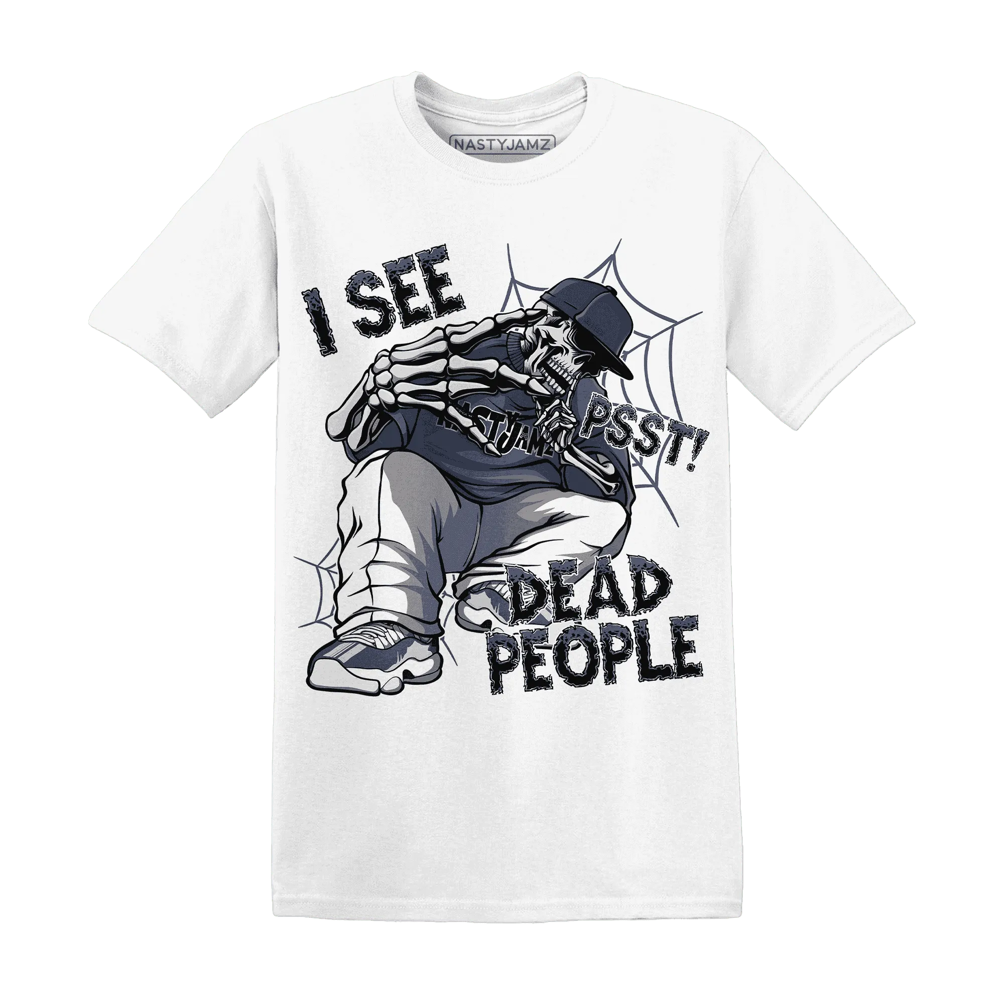Low-Diffused-Blue-11s-T-Shirt-Match-Skull-Whisper