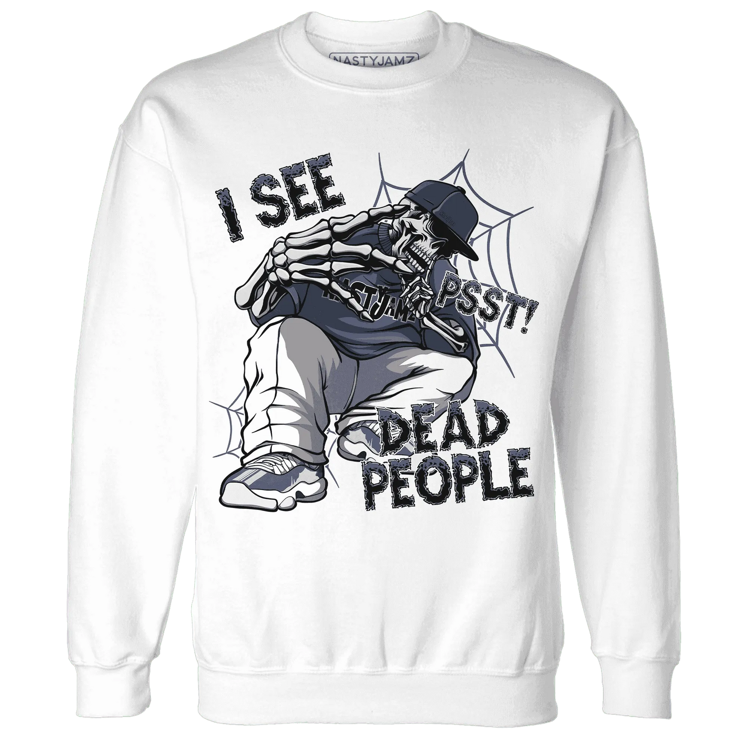 Low-Diffused-Blue-11s-Sweatshirt-Match-Skull-Whisper