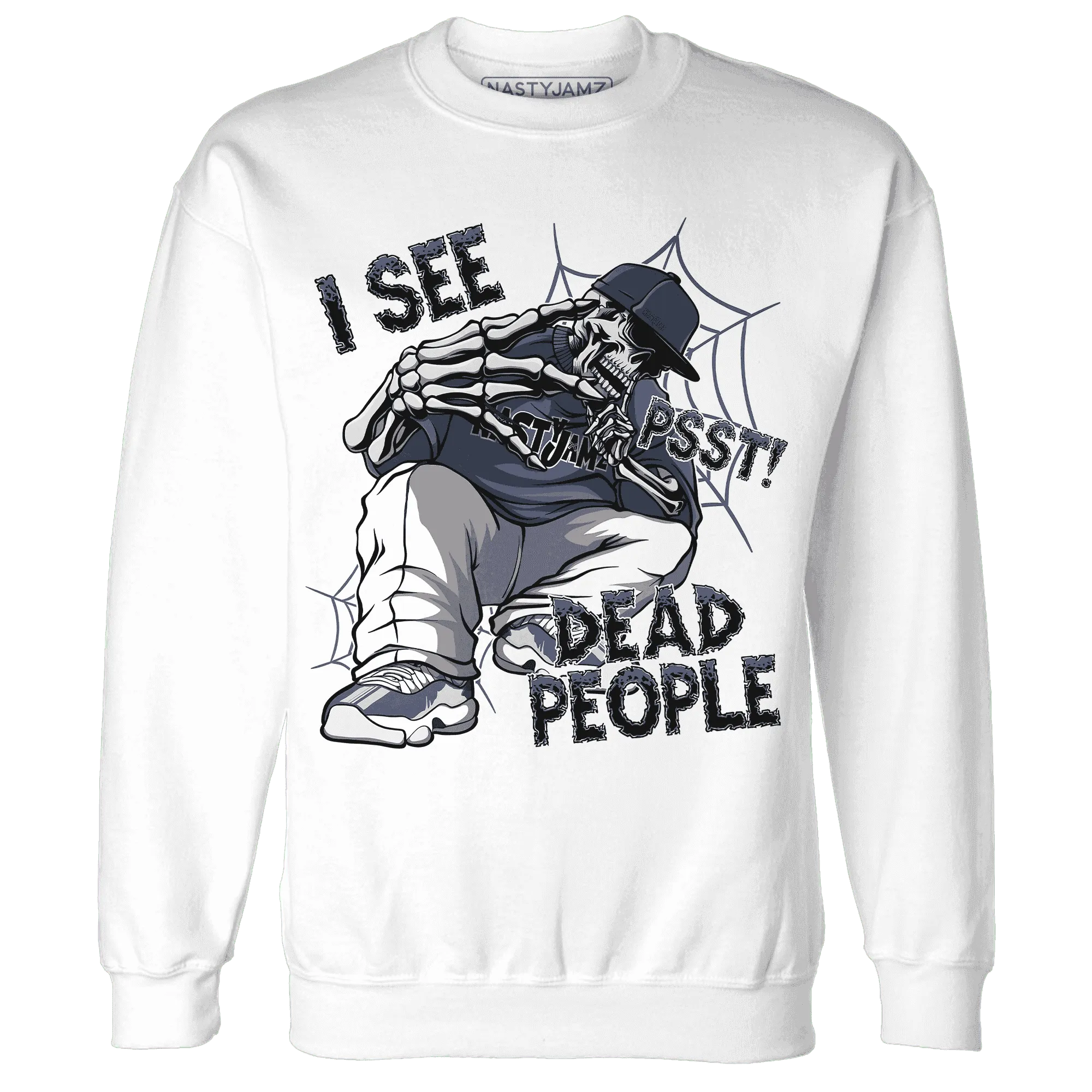 Low-Diffused-Blue-11s-Sweatshirt-Match-Skull-Whisper