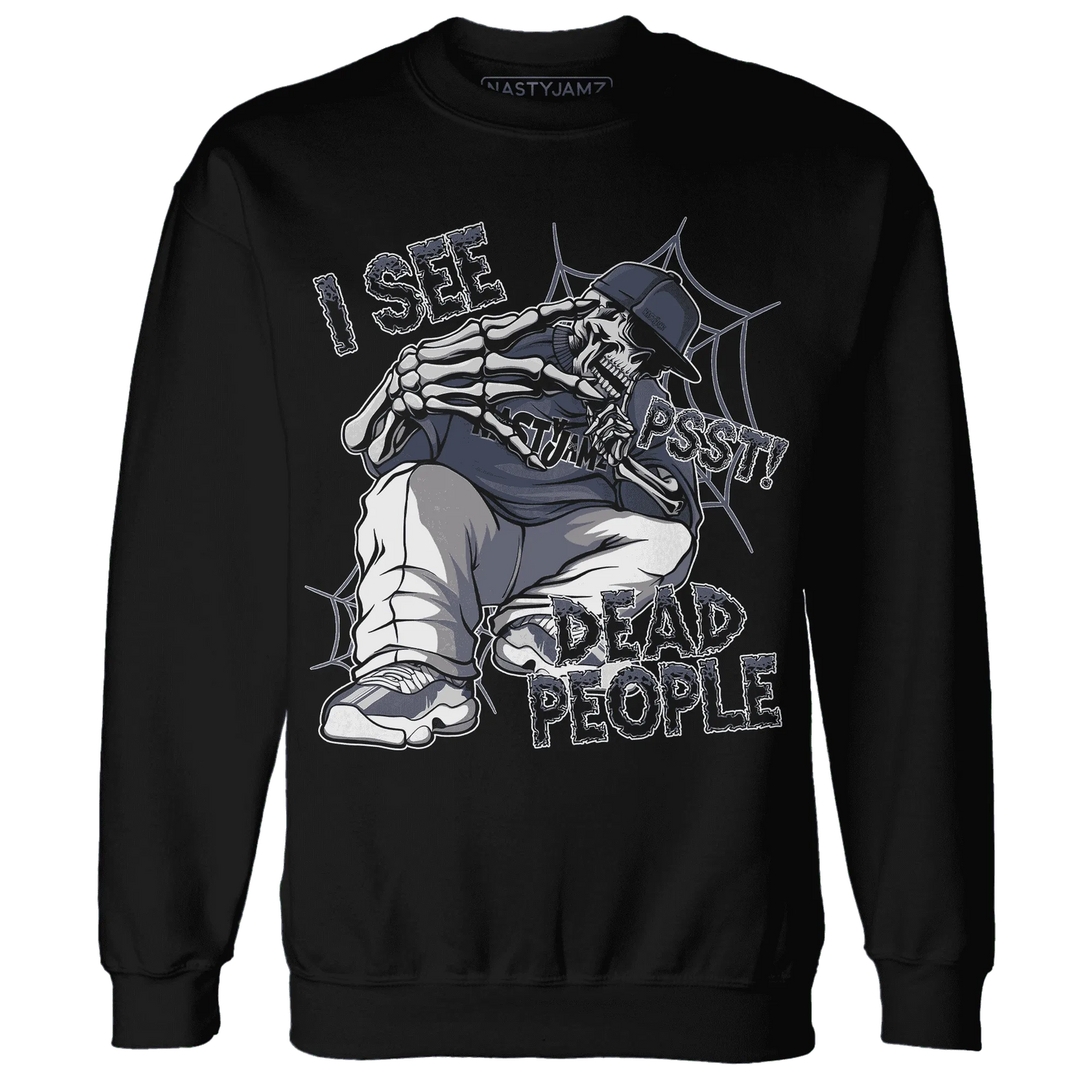 Low-Diffused-Blue-11s-Sweatshirt-Match-Skull-Whisper