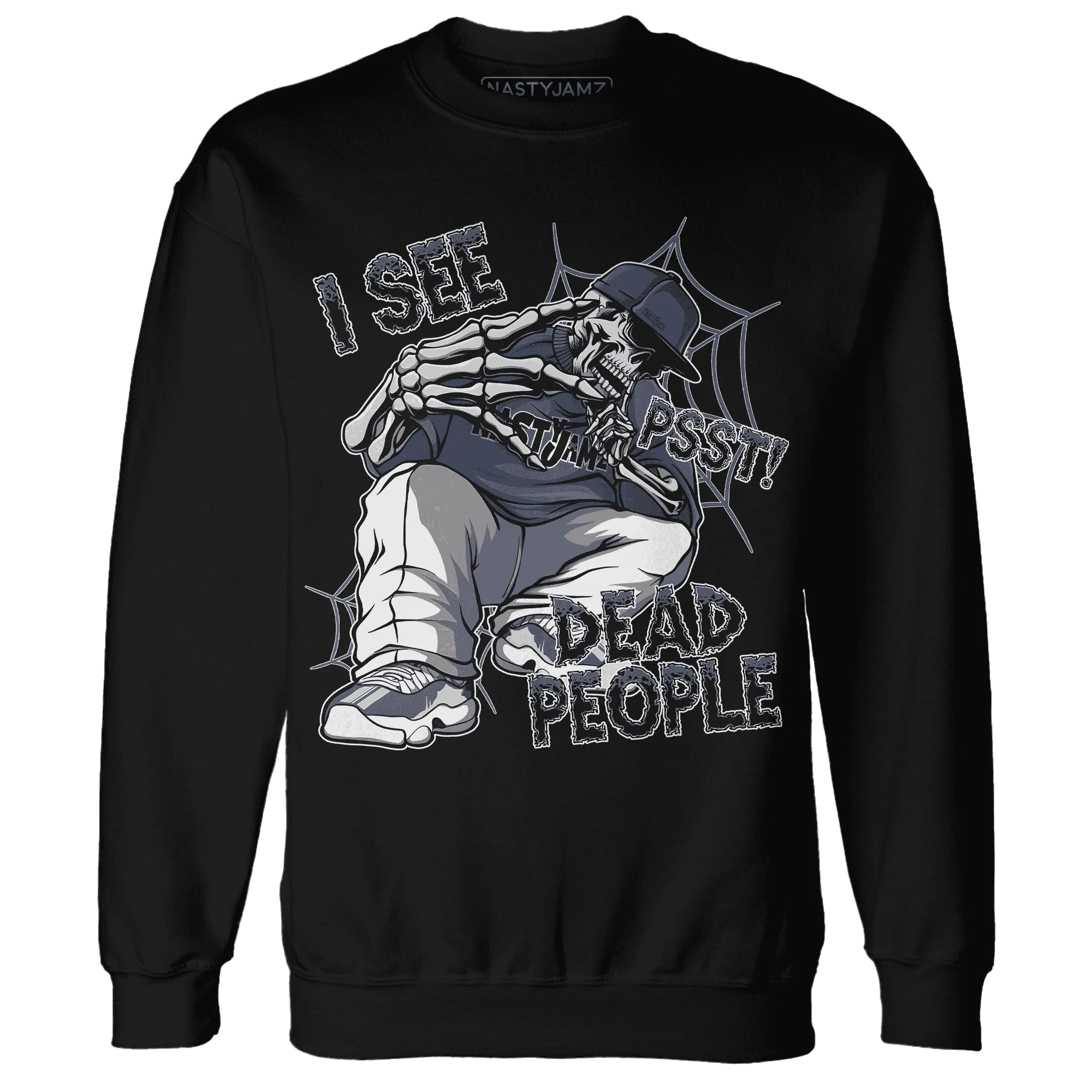 Low-Diffused-Blue-11s-Sweatshirt-Match-Skull-Whisper