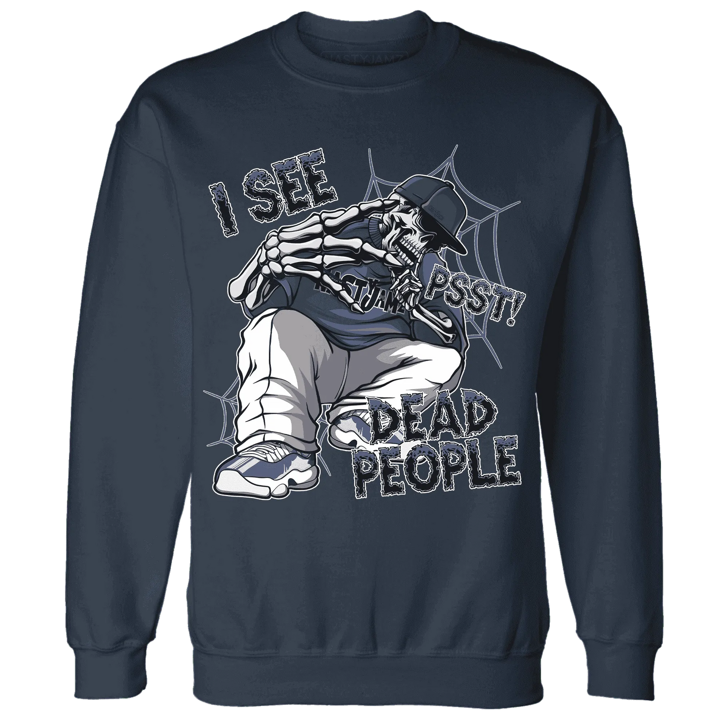 Low-Diffused-Blue-11s-Sweatshirt-Match-Skull-Whisper