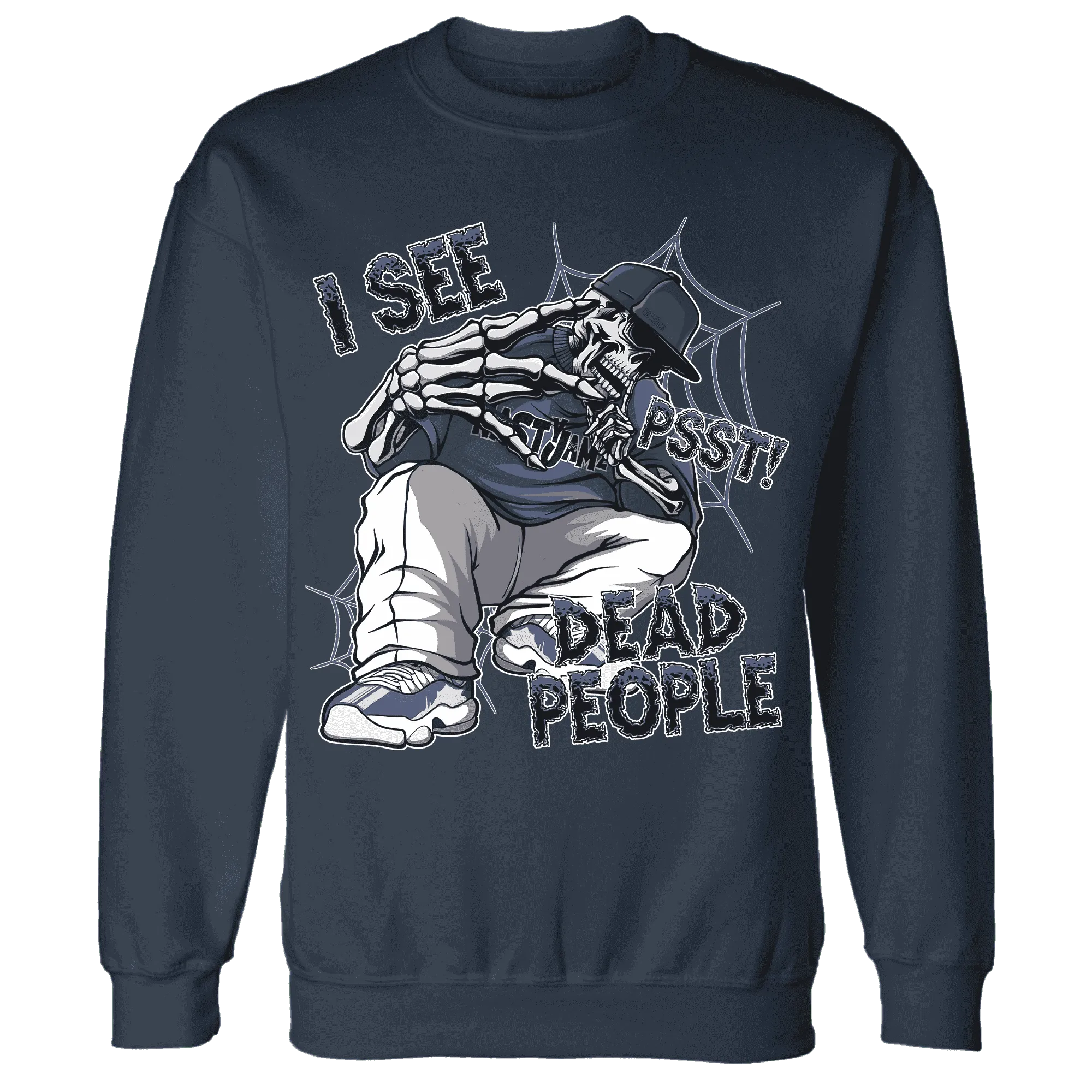 Low-Diffused-Blue-11s-Sweatshirt-Match-Skull-Whisper