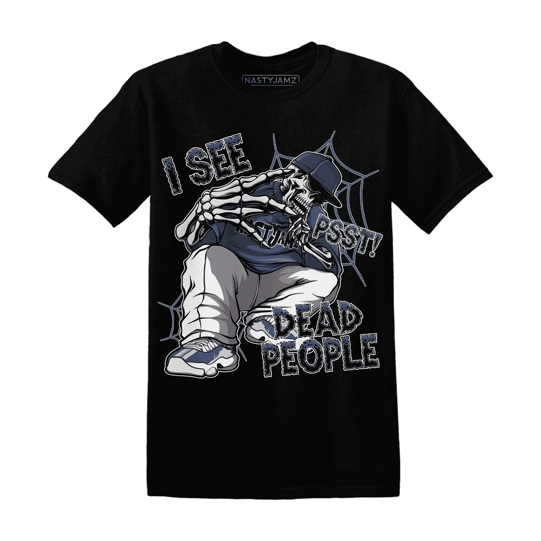 Low-Diffused-Blue-11s-T-Shirt-Match-Skull-Whisper