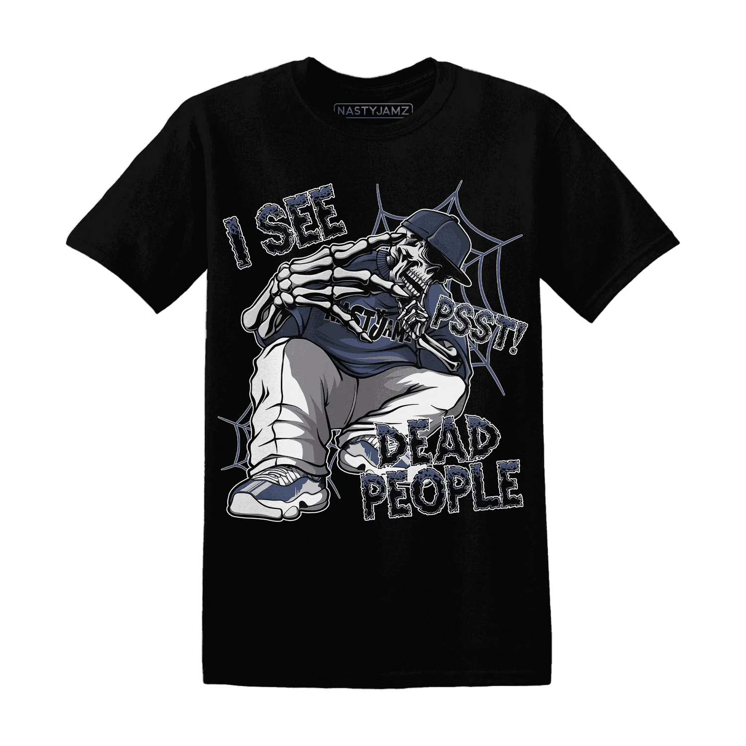 Low-Diffused-Blue-11s-T-Shirt-Match-Skull-Whisper
