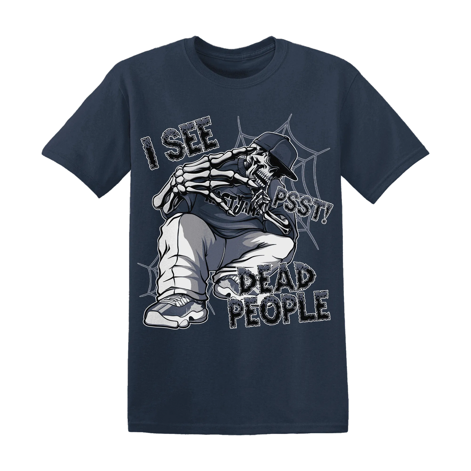 Low-Diffused-Blue-11s-T-Shirt-Match-Skull-Whisper