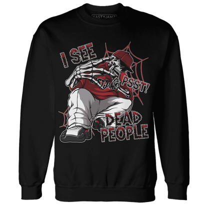 Retro-Red-Taxi-12s-Sweatshirt-Match-Skull-Whisper