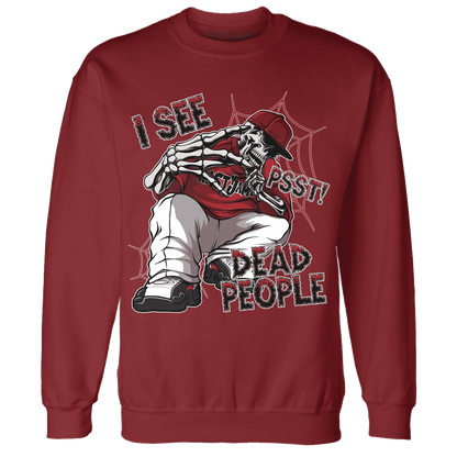 Retro-Red-Taxi-12s-Sweatshirt-Match-Skull-Whisper