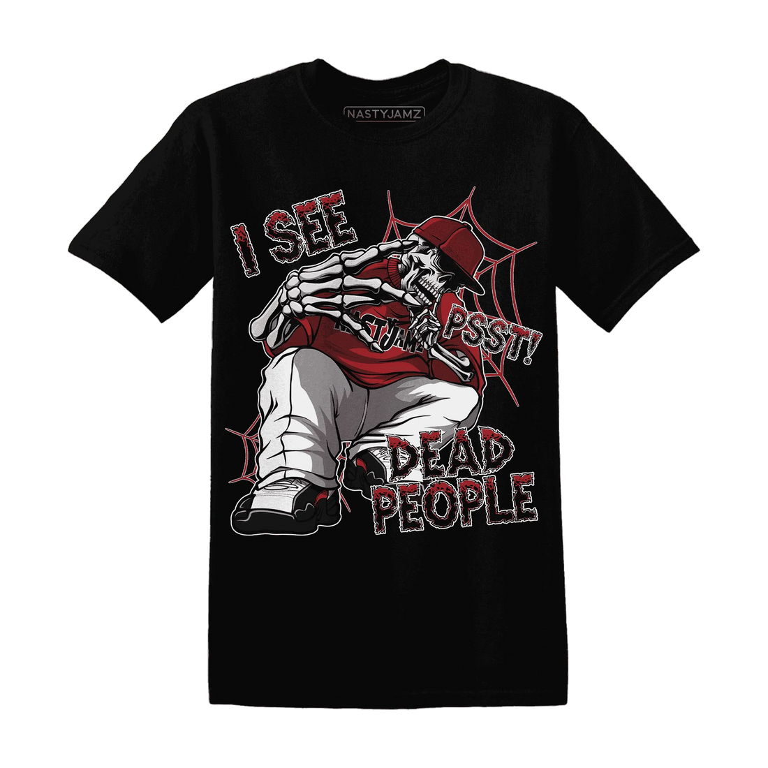 Retro-Red-Taxi-12s-T-Shirt-Match-Skull-Whisper