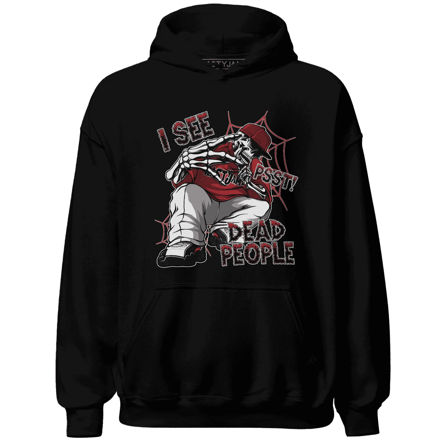 Retro-Red-Taxi-12s-Hoodie-Match-Skull-Whisper