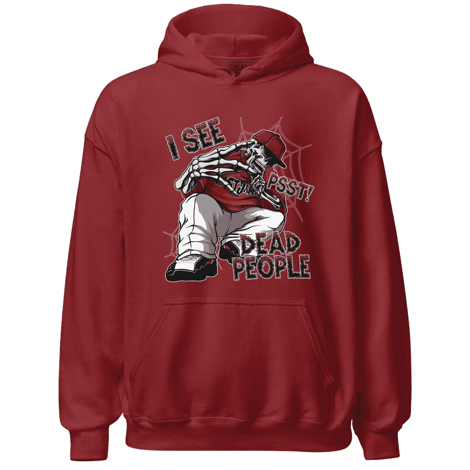 Retro-Red-Taxi-12s-Hoodie-Match-Skull-Whisper