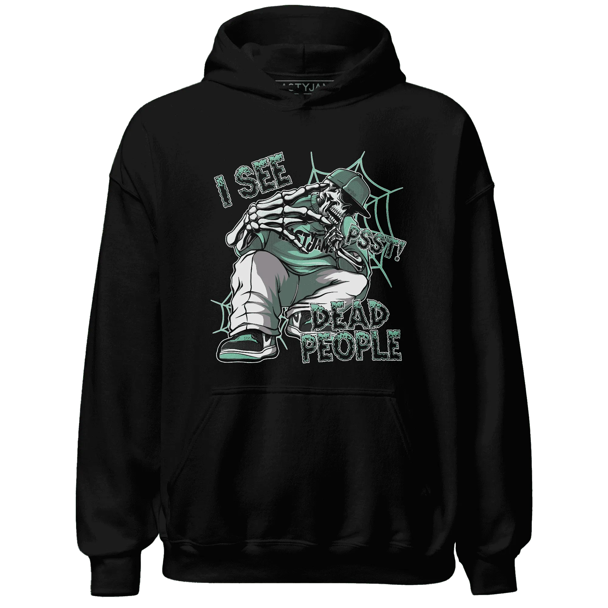 High-OG-Green-Glow-1s-Hoodie-Match-Skull-Whisper