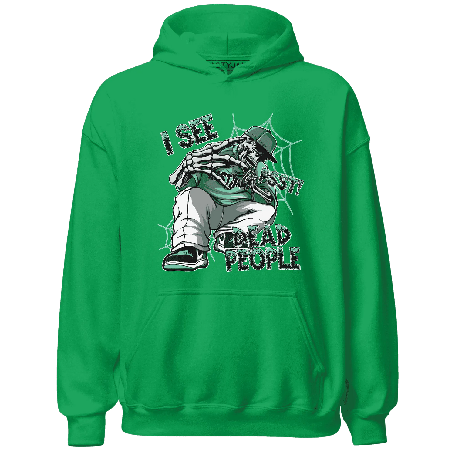 High-OG-Green-Glow-1s-Hoodie-Match-Skull-Whisper