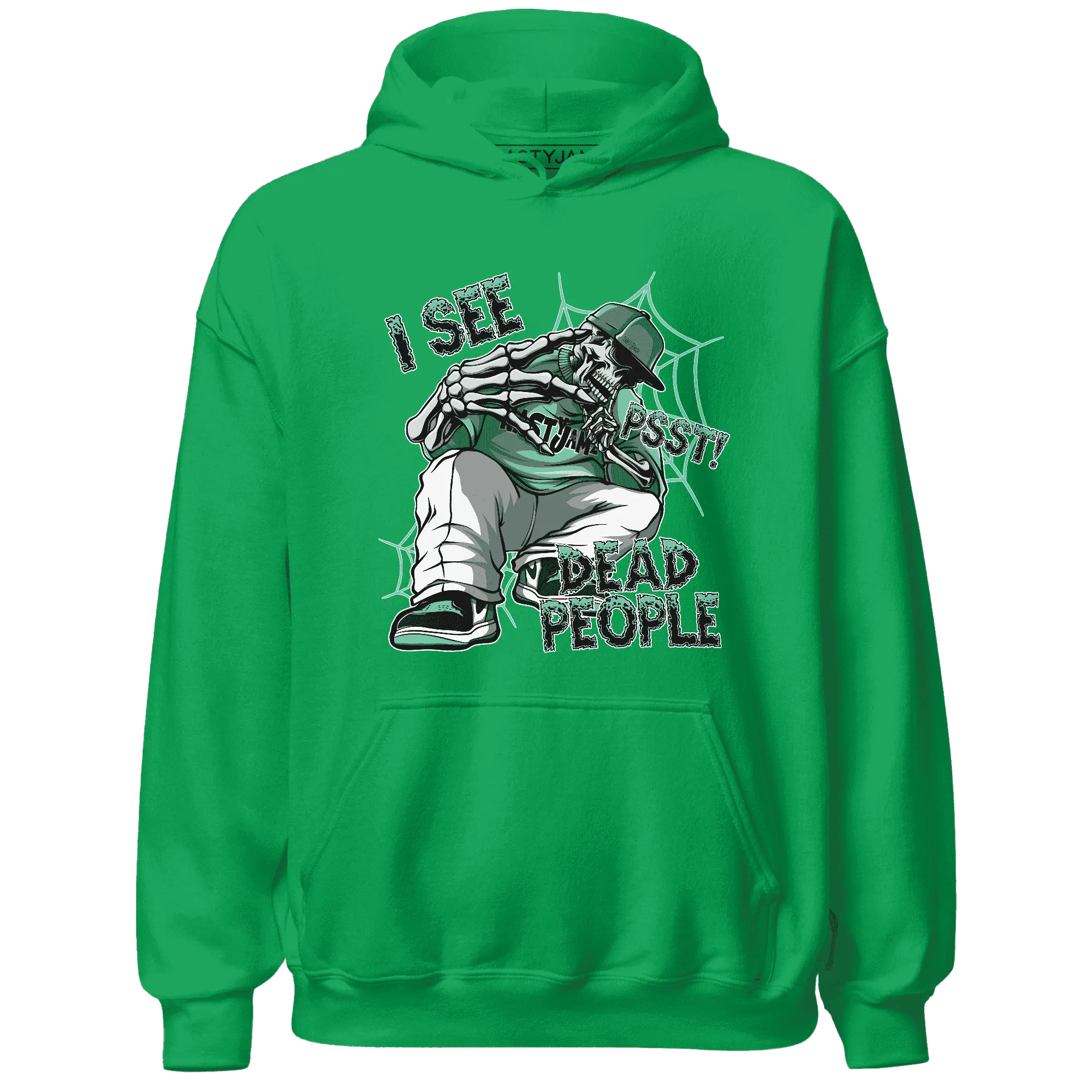 High-OG-Green-Glow-1s-Hoodie-Match-Skull-Whisper