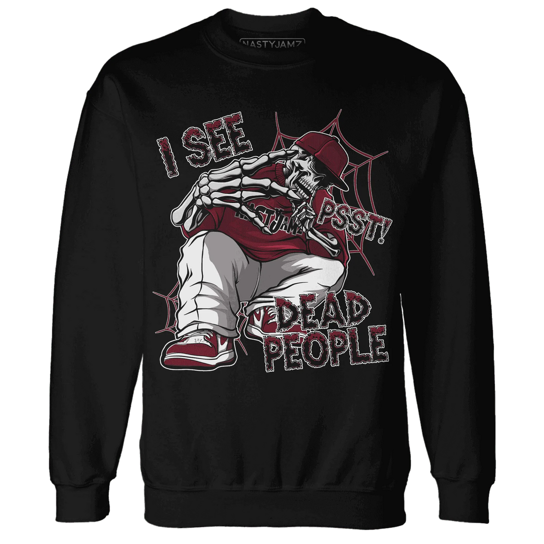 High-White-Team-Red-1s-Sweatshirt-Match-Skull-Whisper