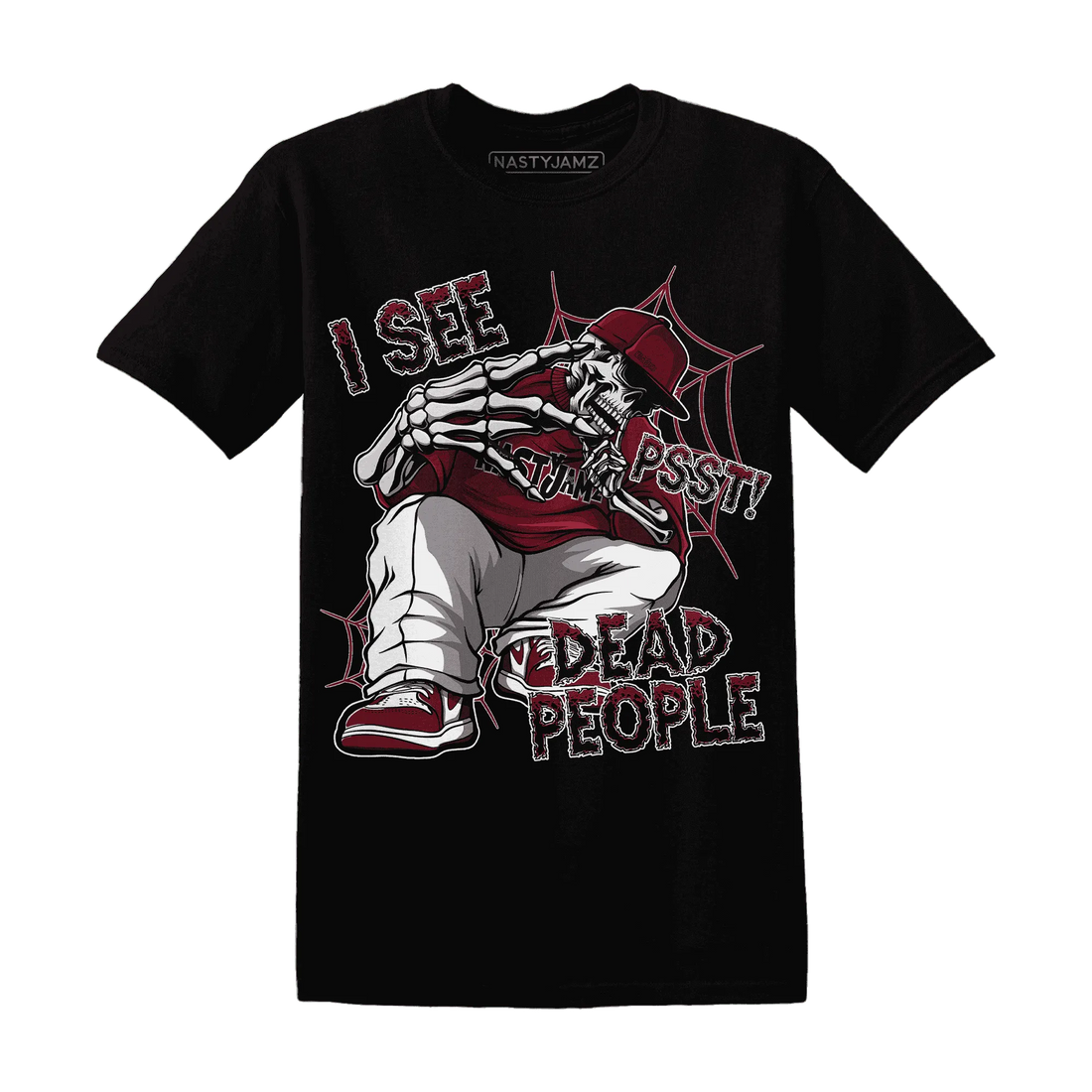 High-White-Team-Red-1s-T-Shirt-Match-Skull-Whisper