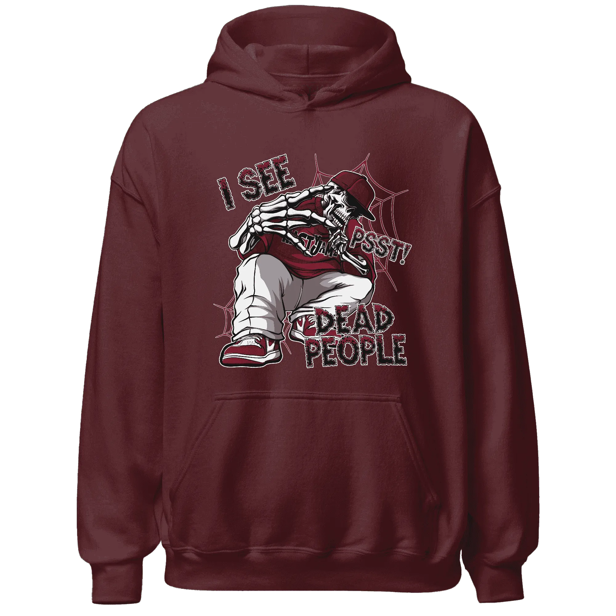High-White-Team-Red-1s-Hoodie-Match-Skull-Whisper
