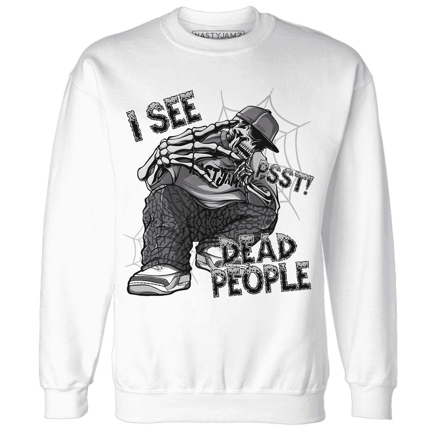 Cement-Grey-3s-Sweatshirt-Match-Skull-Whisper