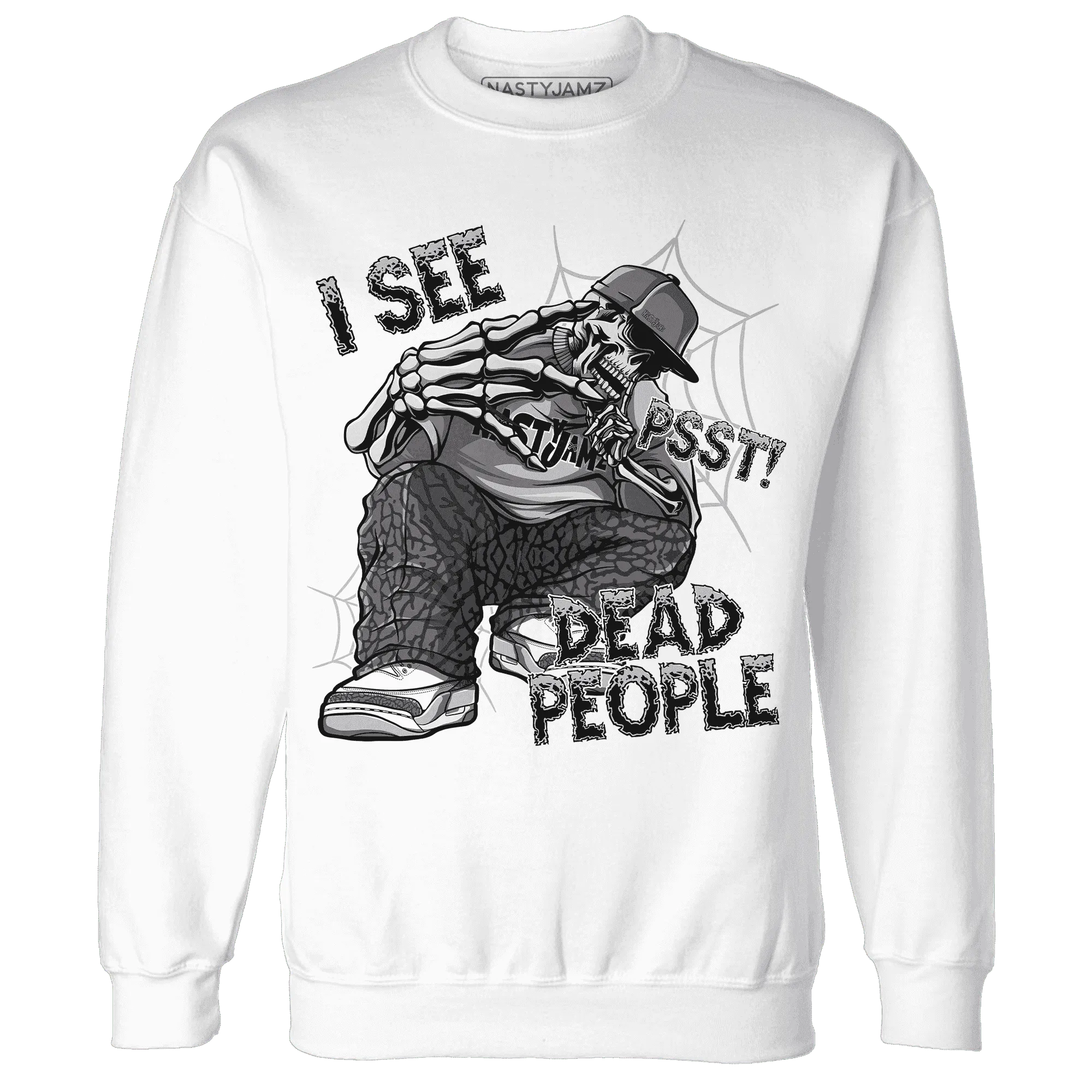 Cement-Grey-3s-Sweatshirt-Match-Skull-Whisper