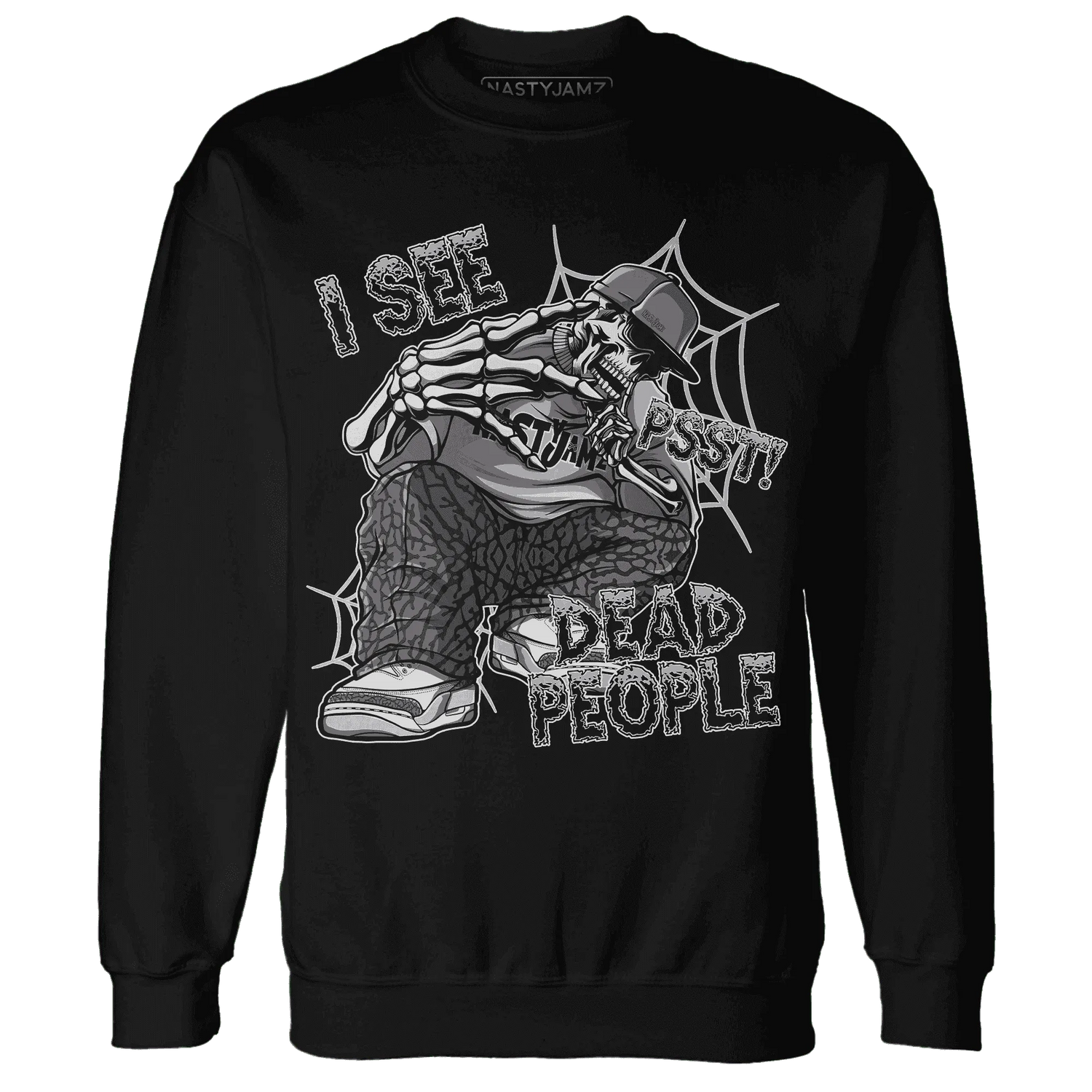 Cement-Grey-3s-Sweatshirt-Match-Skull-Whisper